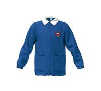 Casacca Scuola Bambino SIGGI 33CS1774 Auto Ricamo Macchina Zip, Bluette, 11