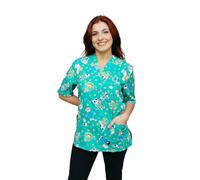 Casacche sanitarie Unisex, Camici da Lavoro, Scollo V, Divisa per Dentista, Pediatria, Ospedaliera, Veterinario (IT, Testo, S, Regular, Regular, Verde)