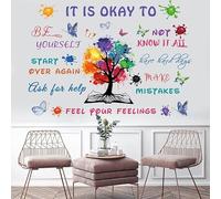 CASADECOR Adesivo da parete con citazione motivazionale colorata, in vinile, per la camera dei bambini, con scritta positiva per la cameretta dei bambini, decorazione per aula, un set