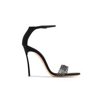 Casadei Black Silk Stiletto Heel Sandals - EU36/US6