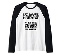Casado y Mandilón Father's Day Dad Husband Latinx Mexicans Maglia con Maniche Raglan
