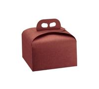 casaesport 5 PORTAPANETTONE BASSO STRENNE NATALE SCATOLE PORTA PANETTONE NATALIZI Cm 24,5 X 24,5 X 13 BORDEAUX