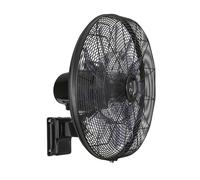 CASAFAN Airos Eco Silent Ventilatore Da Parete Nero 54 cm Con Telecomando Timer [EEK: Non valutato]