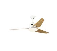 CasaFan Eco Aviatos 132 Ventilatore da soffitto con luce e controllo 24W Bianco/Faggio