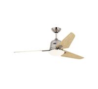CasaFan Eco Aviatos BN-AH Ventilatore da soffitto con motore DC Luce e controllo 24W Acero/Cromo satinato