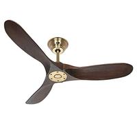 Ventilatore Da Soffitto Piccolo Eco Genuino Ottone Noce 122Cm Con Telecomando [EEK: Inaditato]
