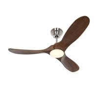 CasaFan Eco Genuino-L 122 BN-NB Ventilatore da Soffitto con Luce e Telecomando 17W 122cm Noce