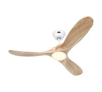 CasaFan Eco Genuino-L 122 MW-NT Ventilatore da soffitto con luce e telecomando 17W 122cm Legno/Bianco