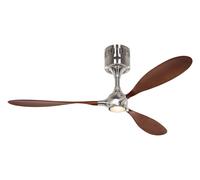 CasaFan Helico Paddel Deckenventilatore 3 Pale Luce Cromo Noce Argento 132 cm