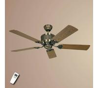 CasaFan Ventilatore da soffitto ECO ELEMENTS, rovere/ottone, Ø 132 cm, silenzioso CASAFAN
