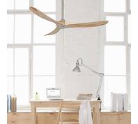 CasaFan Ventilatore da soffitto Eco Genuino 152 cromato/legno chiaro CASAFAN