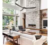 CasaFan Ventilatore Eco Genuino 152 cm cromo/noce CASAFAN