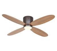 CasaFan Ventilatore da soffitto ECO PLANO II 112 in colore bronzo - rovere naturale con WiFi e luce