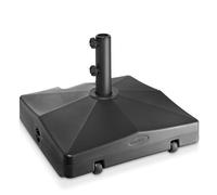 Casafield Base per ombrellone mobile riempibile, resistente, con 2 ruote e maniglia, per esterni, patio, prato, terrazza, bordo piscina, capacità 29 kg, nero