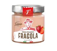 CasaFolino Crema Spalmabile Fragola e Cioccolato Bianco 220 g - Gusto Fresco e Fruttato - Senza Olio di Palma - Dolce Gourmet