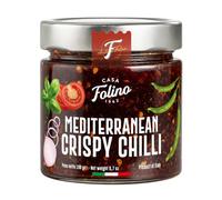CasaFolino Mediterranean Crispy Chilli - Condimento Croccante con Miele, Olio EVO e Spezie Mediterranee - Peperoncino Dolce e Piccante - 190g