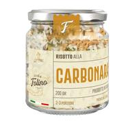 CasaFolino Risotto alla Carbonara 300g - Piatti Pronti Riso Carnaroli Senza Glutine Senza Lattosio'