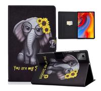 CASAFUNY Custodia Cover per Lenovo Tab M11 11 pollici Tablet TB330FU 2024, Custodia Protettiva Magnetica Cover con Sonno Sveglia per Lenovo Tab M11 11 2024, Crisantema elefante