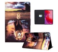 CASAFUNY Custodia Cover per Lenovo Tab M11 11 pollici Tablet TB330FU 2024, Custodia Protettiva Magnetica Cover con Sonno Sveglia per Lenovo Tab M11 11 2024, Leopard Und Löwe