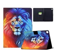CASAFUNY Custodia Cover per Samsung Galaxy Tab A11 Plus 2025 / A9 Plus 2023 11 pollici Custodia Protettiva Magnetica Cover con Sonno Sveglia per SM-X230/X235/X236B, Leone Colorato