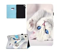 CASAFUNY Custodia per Lenovo Tab M10 3rd Gen 10.1 Pollici Custodia Protettiva Magnetica Cover con TPU Copertura per Lenovo Tab M10 2022 TB-328FU/TB-328XU, Gatto bianco
