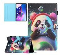 CASAFUNY Custodia per Lenovo Tab M10 Plus 10.6 Pollici 3a Generazione Cover Protettiva tablet Custodia Pelle PU con Supporto Funzione per Lenovo M10 Plus 2022 TB-125FU/128FU, Panda a bolle