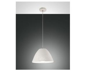 Casale sospensione cucina metallo e ceramica ø30 bianco