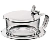 Home Formaggera Jolly Vetro e Inox 13x12x8cm Trasparente e Grigio - 78100