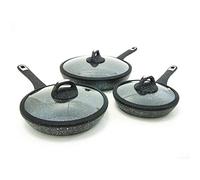 Casalinghi Letizia Srl Blumenthal Bavaria Set padelle con coperchi, Acciao