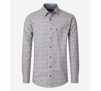 CasaModa Manica Lunga Uomo Casual Fit Marrone Blu Floreale 126130050 100