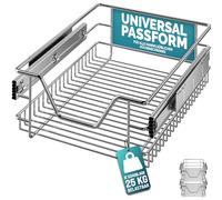 Casaria® 2x Cestello Estraibile Sottolavello 40cm 20kg Cassetto Telescopico Metallo Guide Scorrevoli Cucina Cestelli Cucina Cassetti Estraibili