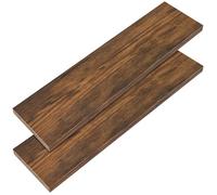 Casaria 2x Mensola da Parete Sospesa Bianca Staffa 50-110 cm Capacità 15 kg Cucina Ufficio Bagno Scaffale Ripiano 90 cm