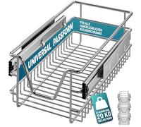 Casaria® 3x Cestello Estraibile Sottolavello 30cm 20kg Cassetto Telescopico Metallo Guide Scorrevoli Cucina Cestelli Cucina Cassetti Estraibili
