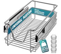 Casaria® 4x Cestello Estraibile Sottolavello 30cm 20kg Cassetto Telescopico Metallo Guide Scorrevoli Cucina Cestelli Cucina Cassetti Estraibili