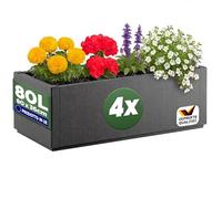 Casaria® 4x Fioriera da Esterno Ethica in Plastica 80L 80x36x35cm