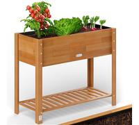 Casaria® Aiuola Rialzata 100x40x84cm in Acacia Certificata FSC® 2 Livelli Orto Urbano in Cassetta Fioriera Giardinaggio Balcone