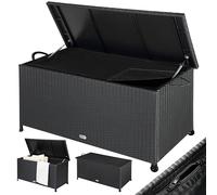 CASARIA Baule da Esterno 270L 117x53x60cm | Box con Ruote, Impermeabile, Resistente, Cassettone, Contenitore Cuscini, Porta Giocatoli, Mobili Giardino, Bauli