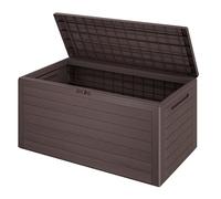 Casaria® Baule da Giardino XXL 280L Effetto Legno Cassapanca Richiudibile 116x43x55cm Box Multibox Contenitore Cuscini