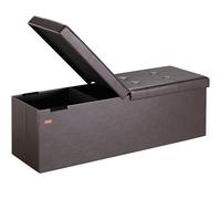 Casaria® Cassapanca Contenitore con Coperchio Pieghevole 115x40x40cm Pouf 131 L Scatola Portaoggetti Panca Box Salvaspazio Sedile Poggiapiedi