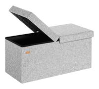 Casaria® Cassapanca Contenitore con Coperchio Pieghevole 80x40x40cm Pouf 131 L Scatola Portaoggetti Panca Box Salvaspazio Sedile Poggiapiedi