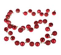 Casaria Catena Luminosa LED 40 Palline di Natale 2m a Batteria Timer 8 Effetti Luminosi Rosso