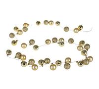 Casaria Catena Luminosa LED 40 Palline di Natale 2m a Batteria Timer Esterni 8 Effetti Luminosi Oro
