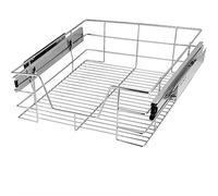 Casaria® Cestello Estraibile Sottolavello 50cm 20kg Cassetto Telescopico Metallo Guide Scorrevoli Cucina Cestelli Cucina Cassetti Estraibili