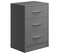 CASARIA® Comodino 3 Cassetti Mobiletto Capiente 54x39x28 cm Tavolino Camera da letto Portaoggetti