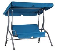 Casaria Dondolo Altalena da Giardino Hollywood 140x112x150cm 2 posti con Tettuccio Parasole Imbottito per Esterno