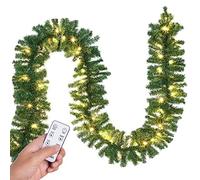 Casaria Ghirlanda di Natale 5m con Telecomando 100 Luci LED Interno Esterno Luce Festa Bianco Caldo