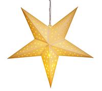 Casaria LED Stella Natale 60 cm Colore Bianco 5 Punte Batteria Decorazione Senza Fili da Appendere