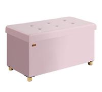 Casaria® Panca Contenitore in Velluto con Piedini Cassapanca 76 cm Carico Max 300kg Pouf Baule Portaoggetti Soggiorno Camera da Letto Corridoio