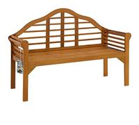 Casaria® Panchina da Giardino Resistente in Legno Eucalipto Certificato FSC® Portata 320 kg 2 posti con Braccioli e Schienale 135x56 cm Panca per Balcone