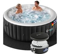 Casaria Piscina Idromassaggio Gonfiabile Rotonda Ø200 cm 4 Persone Vasca Spa Esterna Interna 140 Getti Protezione Antigelo con Filtro Accessori